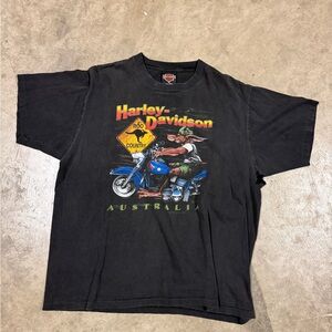 Vintage 1992 Harley-Davidson Australia Black Tee